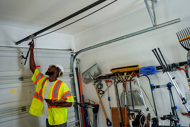 Professional Garage Door Panel Replacement technician working in Brookfield Center, OH